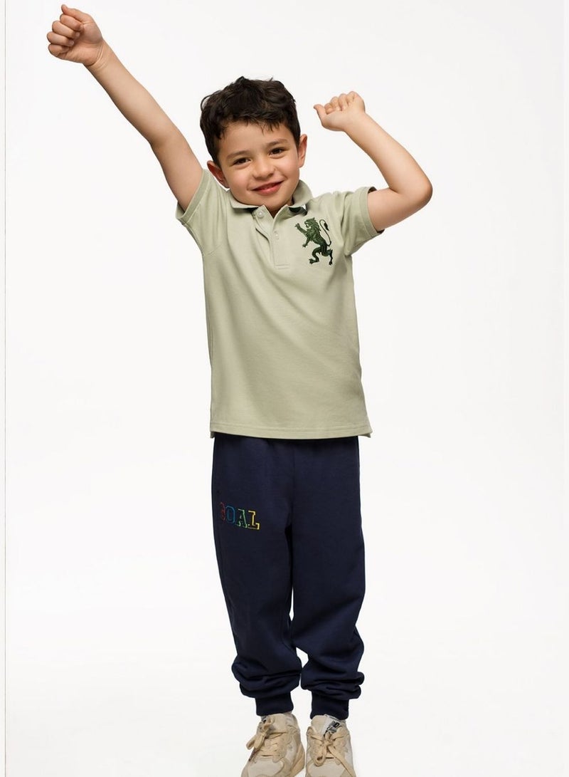 جيوردانو بولو أسد للأطفال بتطريز ثلاثي الأبعاد وراحة البيكيه وأناقة كلاسيكية - Image 2